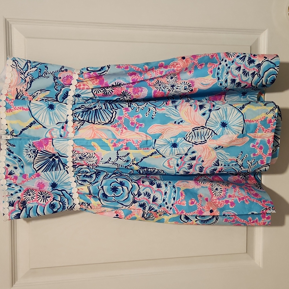 NWT Lilly Pulitzer Multicolor Floral Dress Girls Size 12 Mini Haylan dress - Picture 4 of 4
